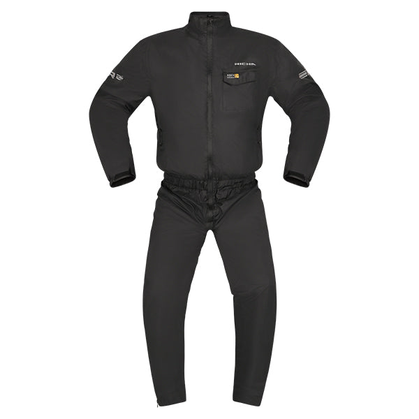 Richa Monsoon One Piece Over Rainsuit Black  - FREE UK Shipping, FREE 365 Day Returns | Moto Central