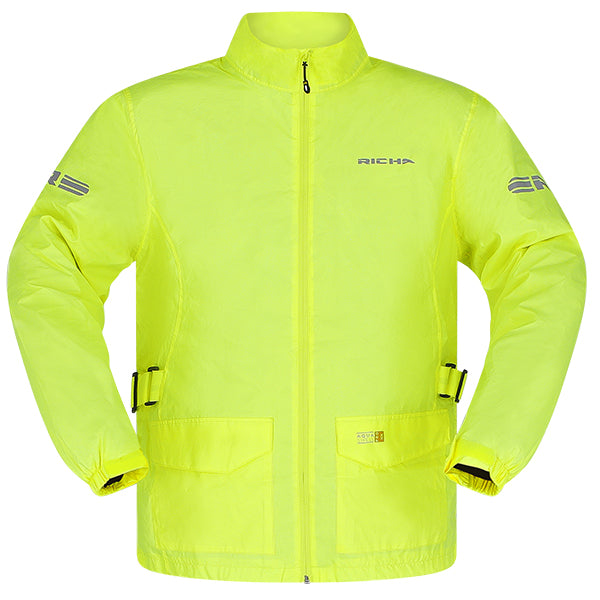 Richa Monsoon Rain Over Jacket Black / Fluo Yellow  - FREE UK Shipping, FREE 365 Day Returns | Moto Central