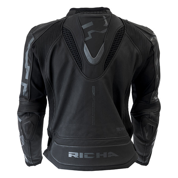 Richa Stradale Leather Jacket Black - FREE UK Shipping, FREE 365 Day Returns | Moto Central