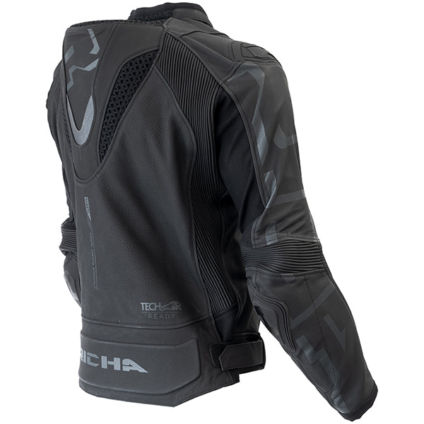 Richa Stradale Leather Jacket Black - FREE UK Shipping, FREE 365 Day Returns | Moto Central