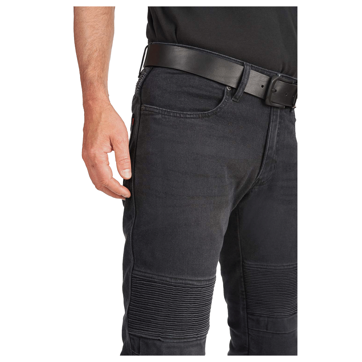 Pando Moto Karl Devil AAA Slim Fit Jeans Black FREE UK Delivery, FREE 365 Day Returns | Moto Central