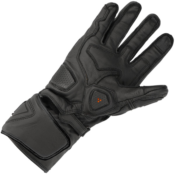 Richa Stradale Long Leather Gloves Black - FREE UK Shipping, FREE 365 Day Returns | Moto Central