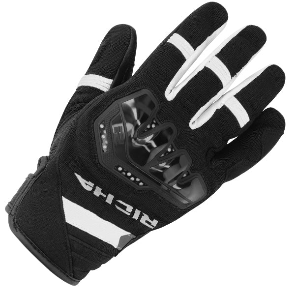 Richa Stradale Summer Mesh Gloves Black / White  - FREE UK Shipping, FREE 365 Day Returns | Moto Central