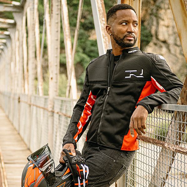 Richa Stradale Mesh Textile Jacket Black / Red - FREE UK Shipping, FREE 365 Day Returns | Moto Central