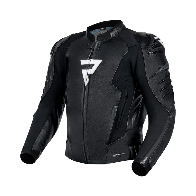 Rebelhorn Veloce Leather Jacket Black / White FREE UK Delivery, FREE 365 Day Returns | Moto Central