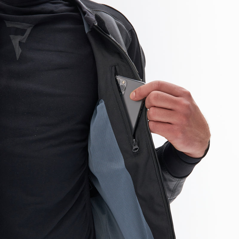 Rebelhorn Veloce Leather Jacket Black / White FREE UK Delivery, FREE 365 Day Returns | Moto Central