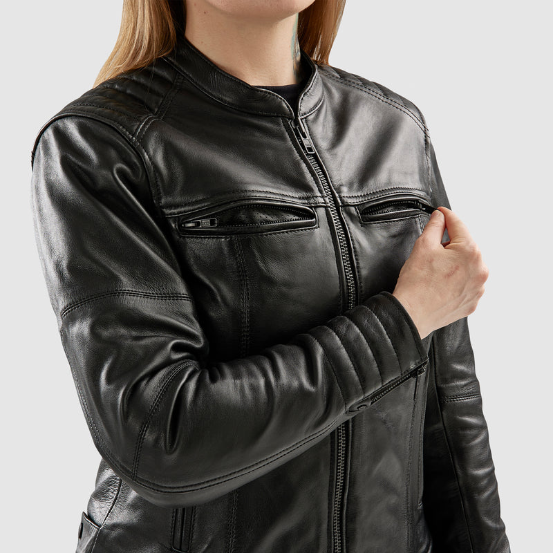 Rebelhorn Hunter 2 Ladies Leather Jacket Black FREE UK Delivery, FREE 365 Day Returns | Moto Central