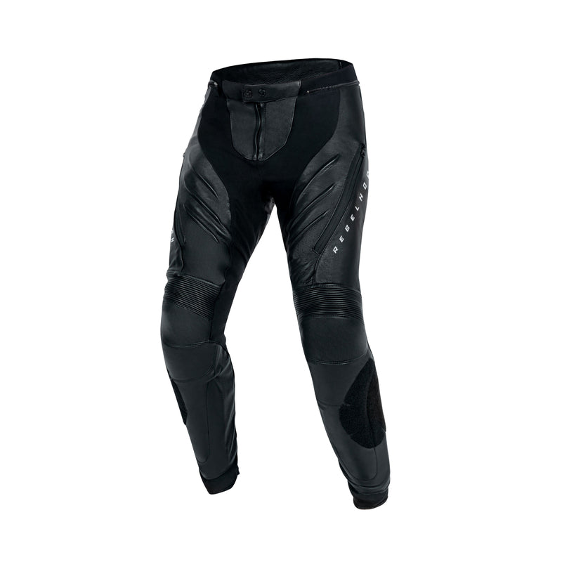 Rebelhorn Veloce Leather Trouser Black / White FREE UK Delivery, FREE 365 Day Returns | Moto Central
