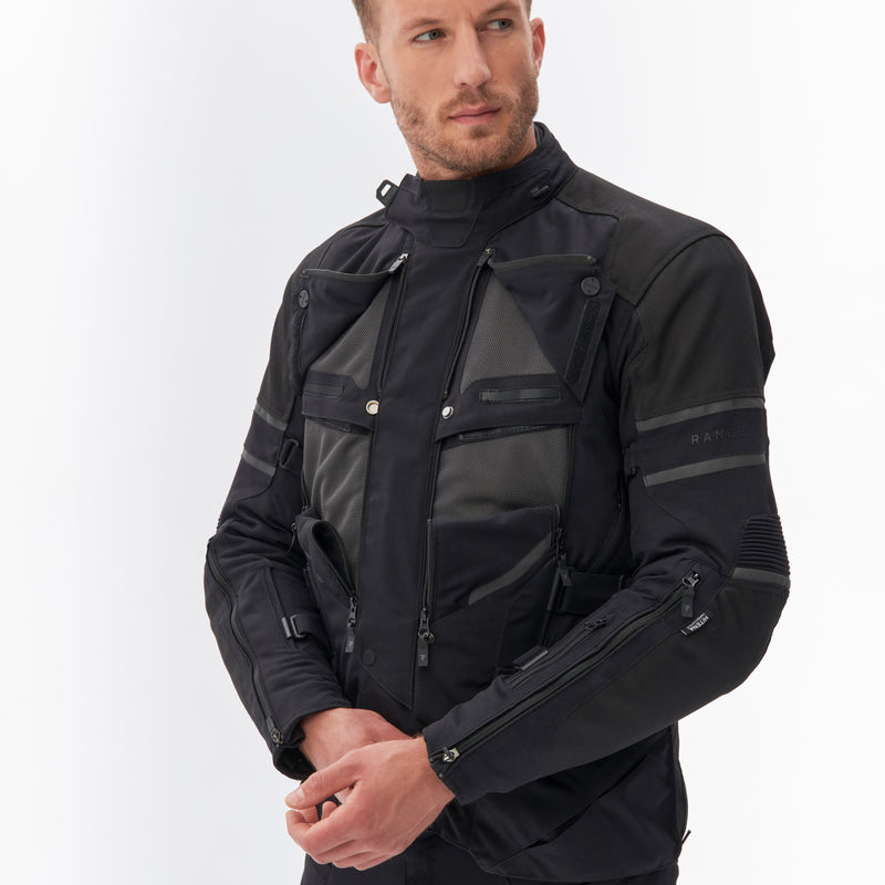 Rebelhorn Range Textile Jacket Black FREE UK Delivery, FREE 365 Day Returns | Moto Central