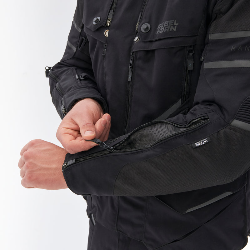 Rebelhorn Range Textile Jacket Black FREE UK Delivery, FREE 365 Day Returns | Moto Central