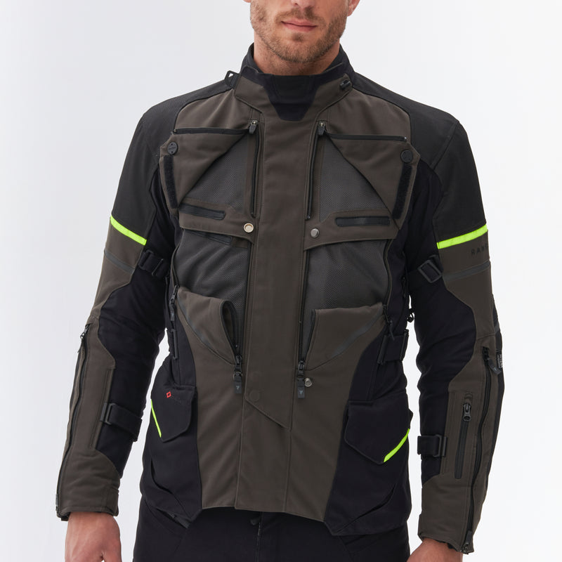 Rebelhorn Range Textile Jacket Anthracite / Black / Fluo Yellow FREE UK Delivery, FREE 365 Day Returns | Moto Central