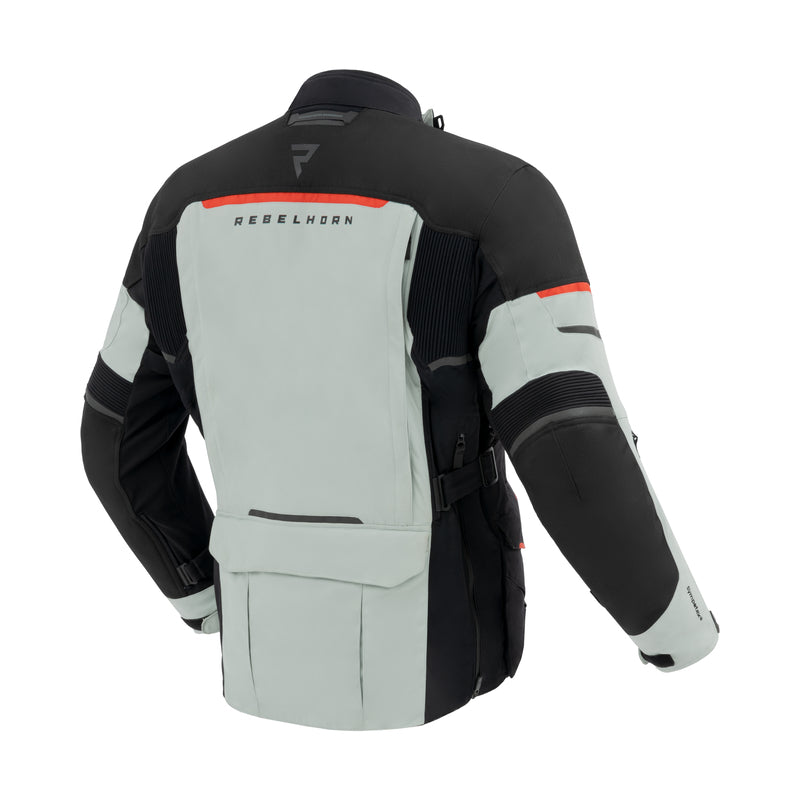 Rebelhorn Range Textile Jacket Grey / Black / Red FREE UK Delivery, FREE 365 Day Returns | Moto Central