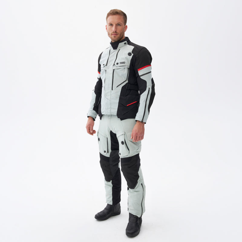 Rebelhorn Range Textile Jacket Grey / Black / Red FREE UK Delivery, FREE 365 Day Returns | Moto Central