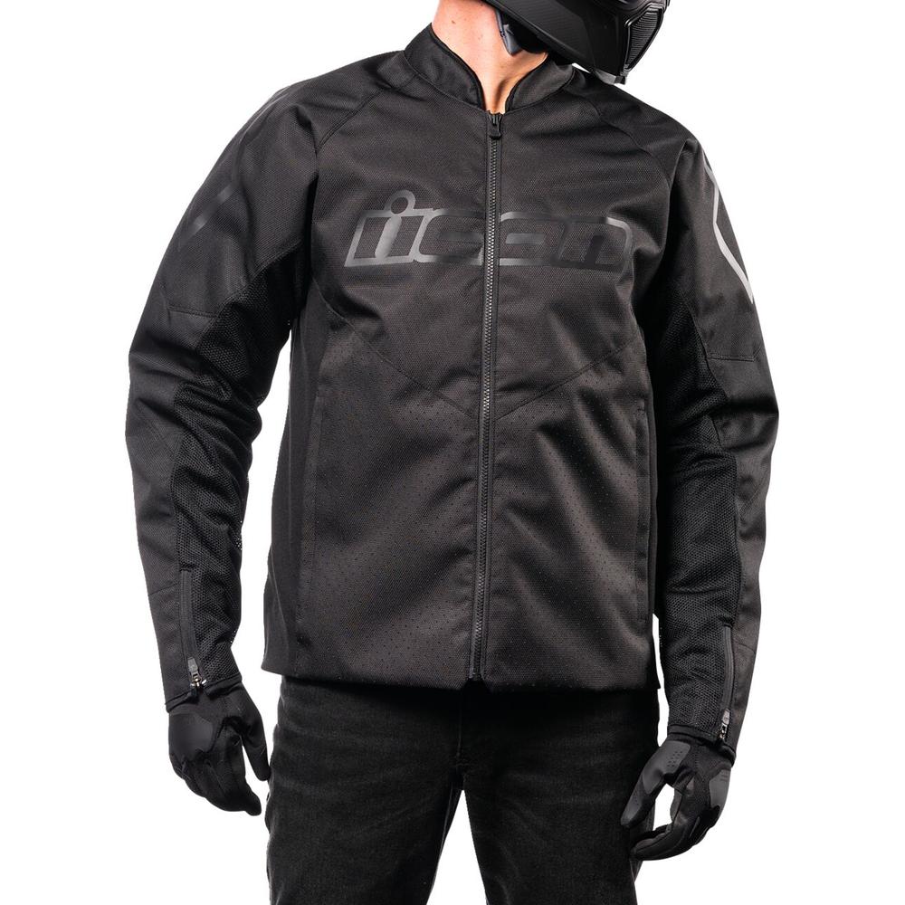 Icon Hooligan CE Textile Jacket Black