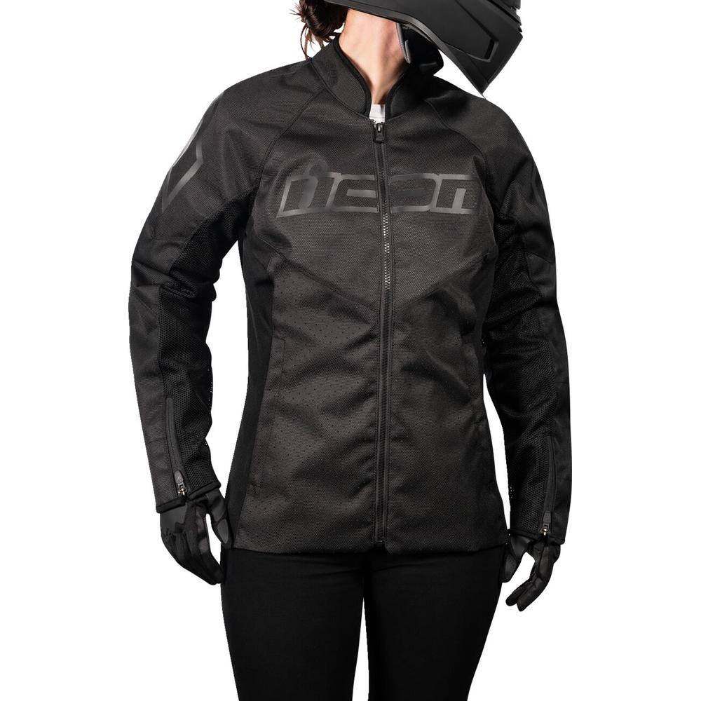 Icon Hooligan CE Ladies Textile Jacket Black