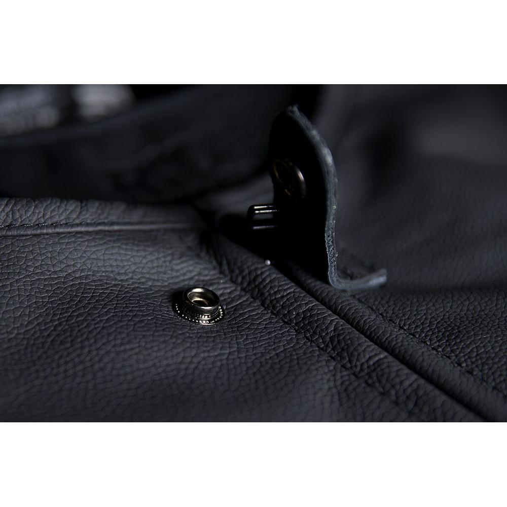 Icon Regulator D3O Stripped Leather Vest Black