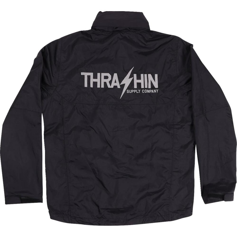 Thrashin Supply Company Mission Waterproof Rain Jacket Black