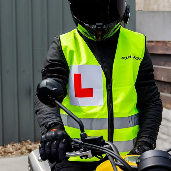 Riderr Hi Vis L Plate Vest FREE UK Delivery, FREE 365 Day Returns | Moto Central