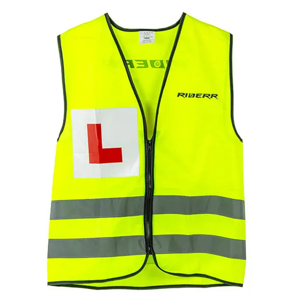 Riderr Hi Vis L Plate Vest FREE UK Delivery, FREE 365 Day Returns | Moto Central