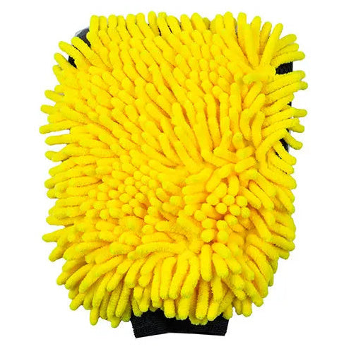 Riderr Luxury Wash Mitt Yellow front view