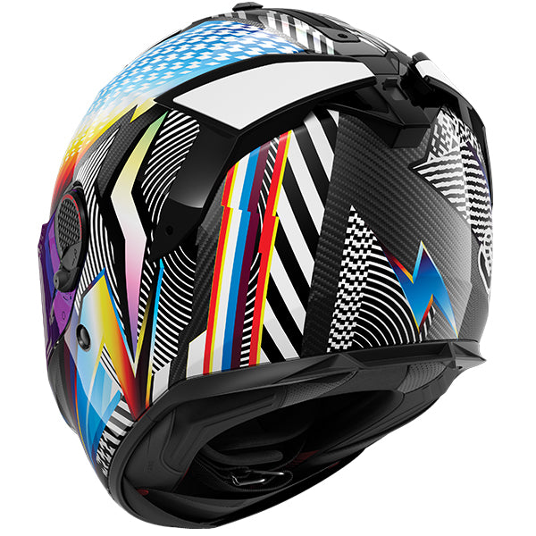Shark Spartan GT PRO Carbon Sthyr Black / White / Rainbow FREE UK Delivery, FREE 365 Day Returns | Moto Central