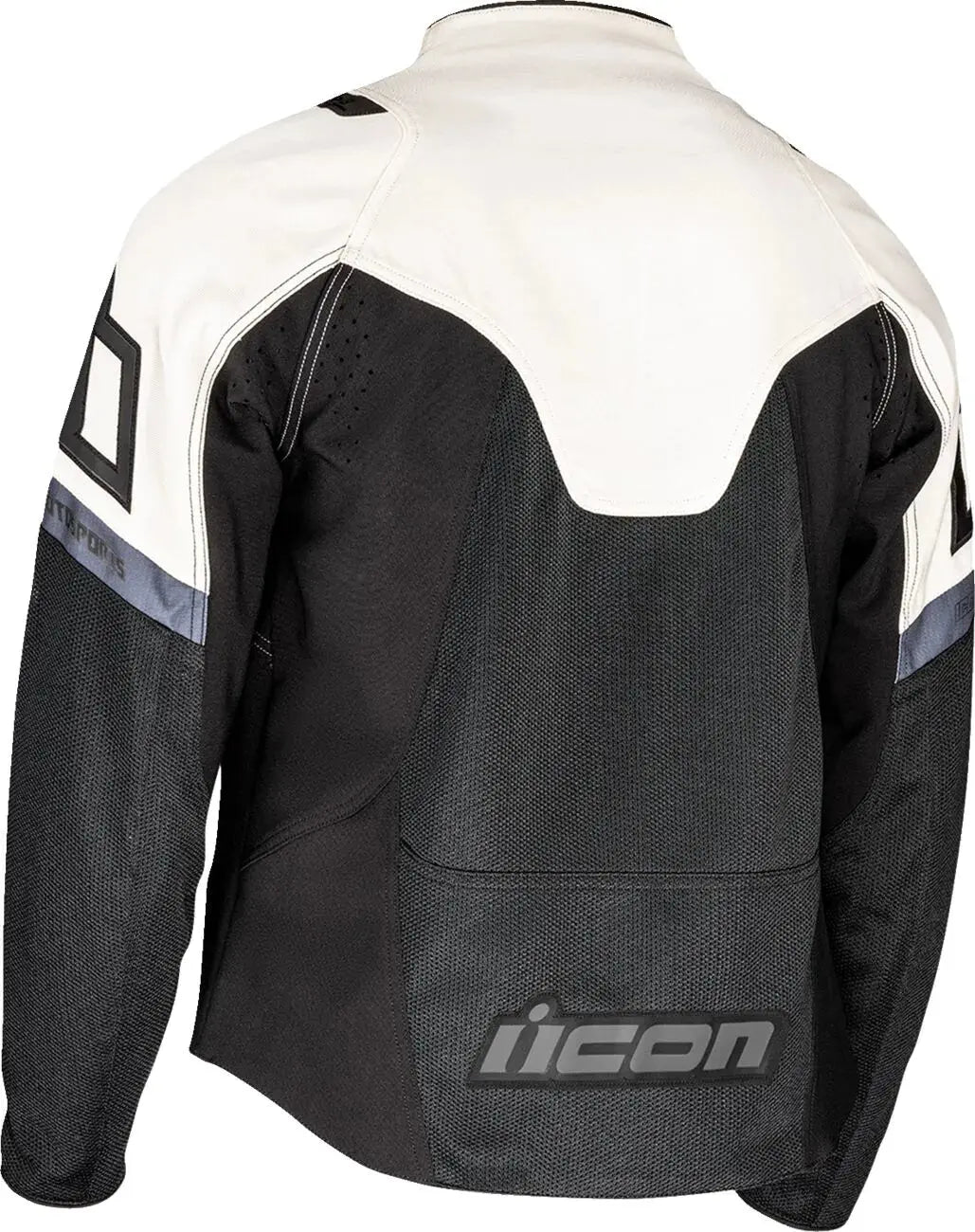 Icon Contra 3 Textile Jacket Black / White - FREE UK Shipping, FREE 365 Day Returns | Moto Central