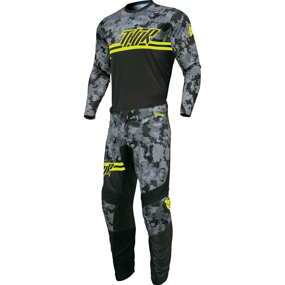 Thor Sector DIGI Youth Camo Jersey Black / Grey