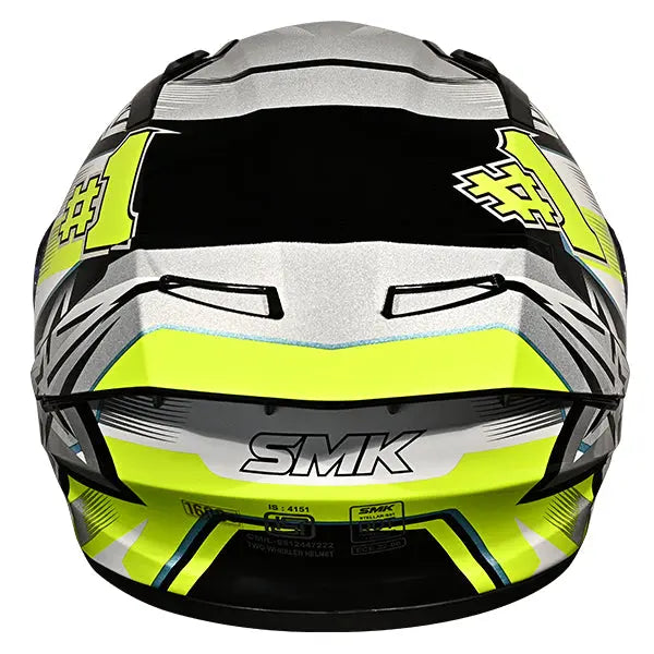 SMK Stellar Sport Uno GL214 Yellow / Grey / Black FREE UK Delivery, FREE 365 Day Returns | Moto Central