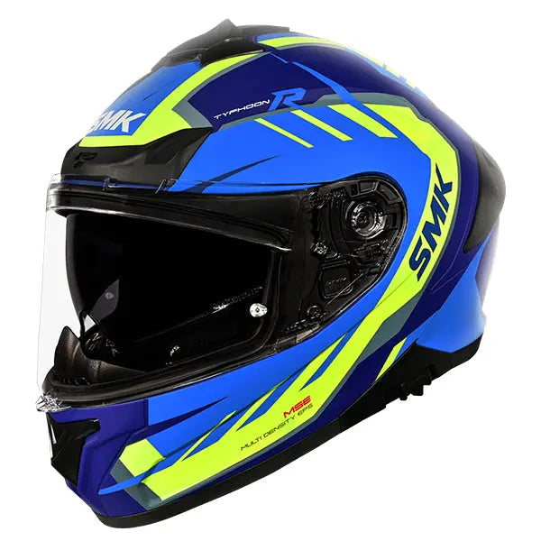 SMK Typhoon Aerot GL545 Blue / Purple / Yellow FREE UK Delivery, FREE 365 Day Returns | Moto Central