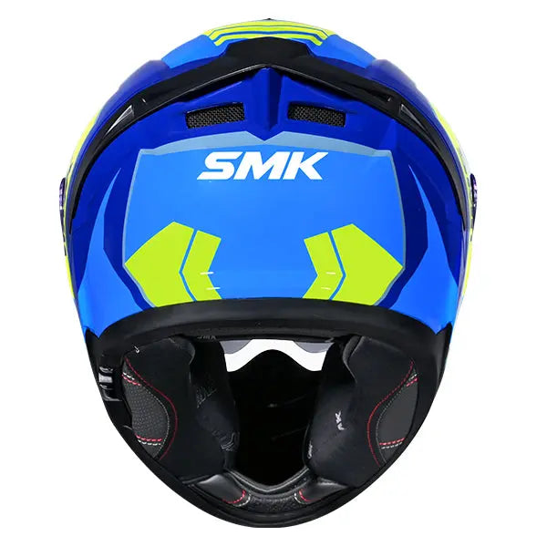 SMK Typhoon Aerot GL545 Blue / Purple / Yellow FREE UK Delivery, FREE 365 Day Returns | Moto Central