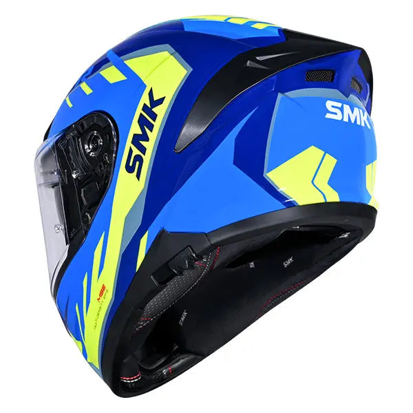 SMK Typhoon Aerot GL545 Blue / Purple / Yellow FREE UK Delivery, FREE 365 Day Returns | Moto Central