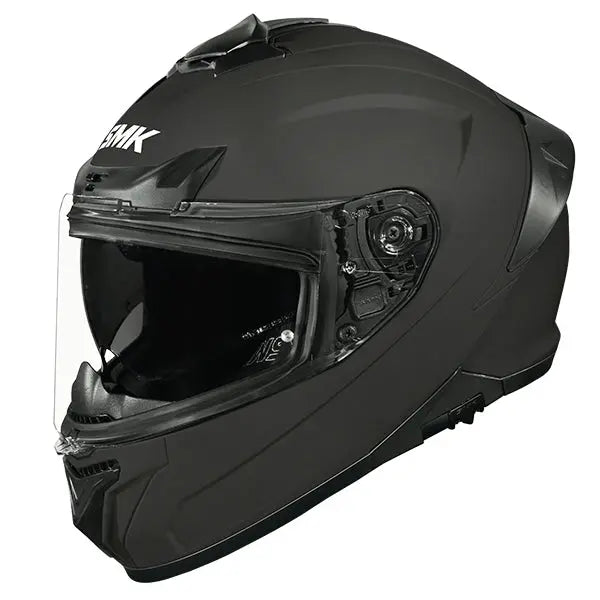 SMK Typhoon Unicolour MA200 Matt Black FREE UK Delivery, FREE 365 Day Returns | Moto Central