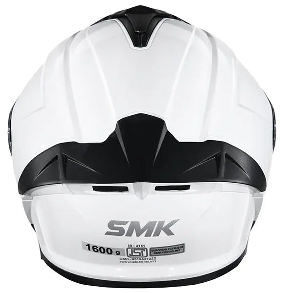 SMK Typhoon Unicolour GL100 White FREE UK Delivery, FREE 365 Day Returns | Moto Central