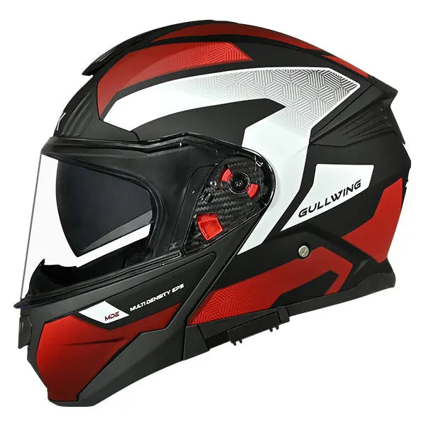 SMK Gullwing V2 Sonic MA231 Matt Black / Grey / Red FREE UK Delivery, FREE 365 Day Returns | Moto Central