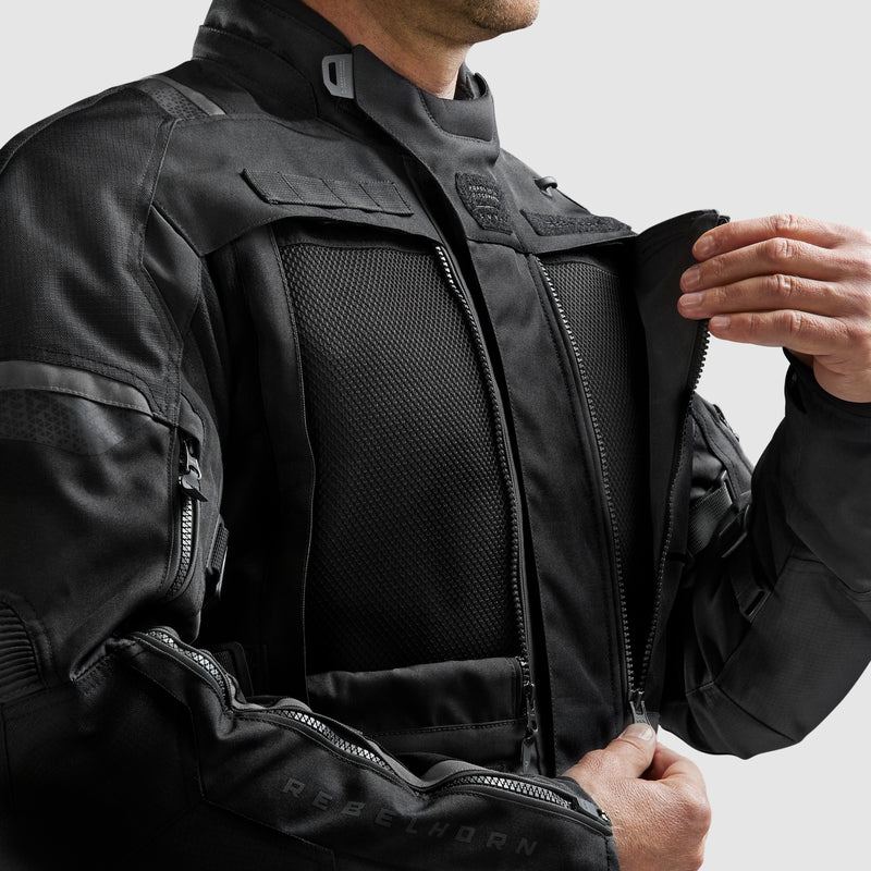 Rebelhorn Cubby 5 Textile Jacket Black FREE UK Delivery, FREE 365 Day Returns | Moto Central