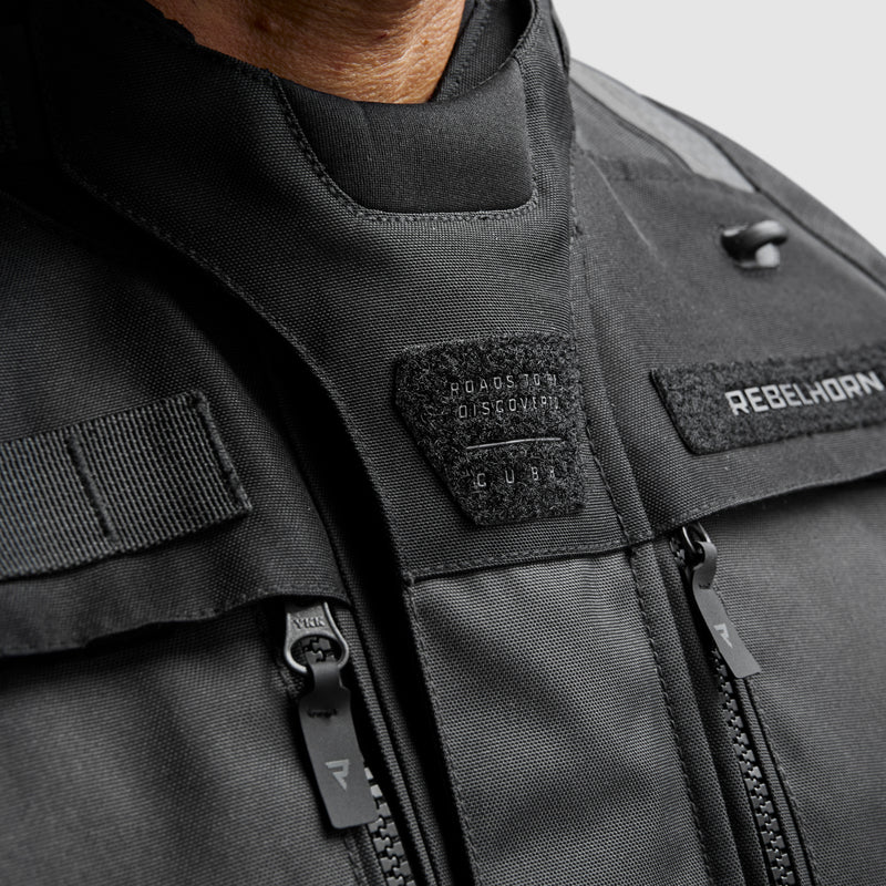 Rebelhorn Cubby 5 Textile Jacket Dark Grey / Black / Red FREE UK Delivery, FREE 365 Day Returns | Moto Central