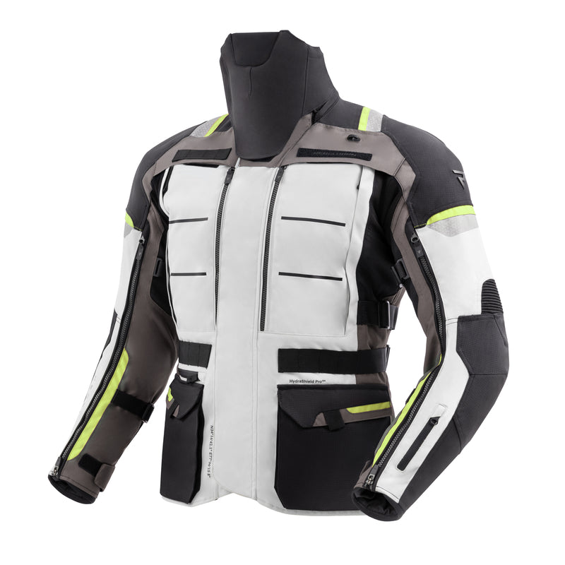 Rebelhorn Cubby 5 Textile Jacket Black / Grey / Fluo Yellow FREE UK Delivery, FREE 365 Day Returns | Moto Central