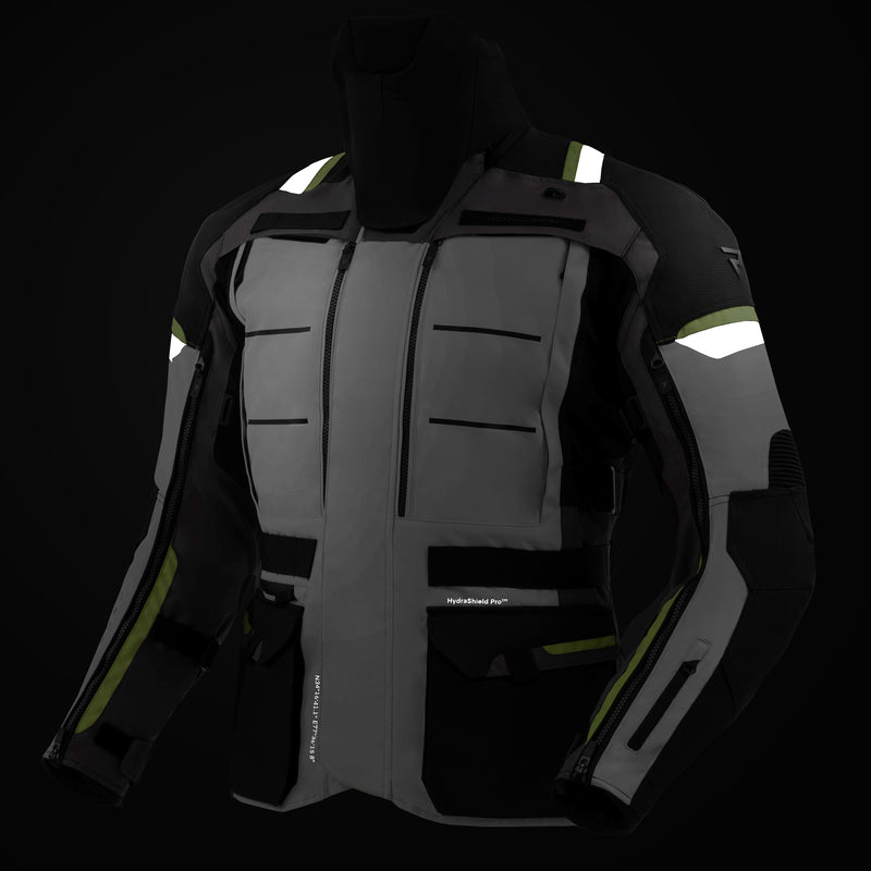 Rebelhorn Cubby 5 Textile Jacket Black / Grey / Fluo Yellow FREE UK Delivery, FREE 365 Day Returns | Moto Central