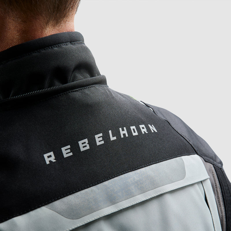 Rebelhorn Cubby 5 Textile Jacket Black / Grey / Fluo Yellow FREE UK Delivery, FREE 365 Day Returns | Moto Central