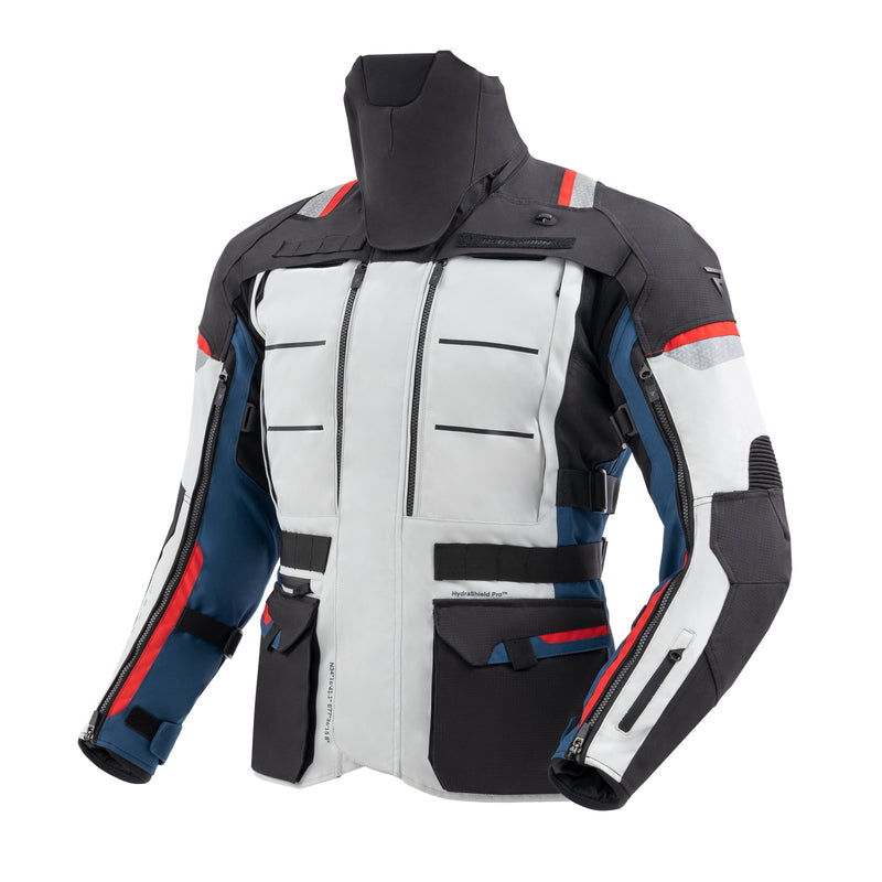 Rebelhorn Cubby 5 Textile Jacket Blue / Grey / Red FREE UK Delivery, FREE 365 Day Returns | Moto Central