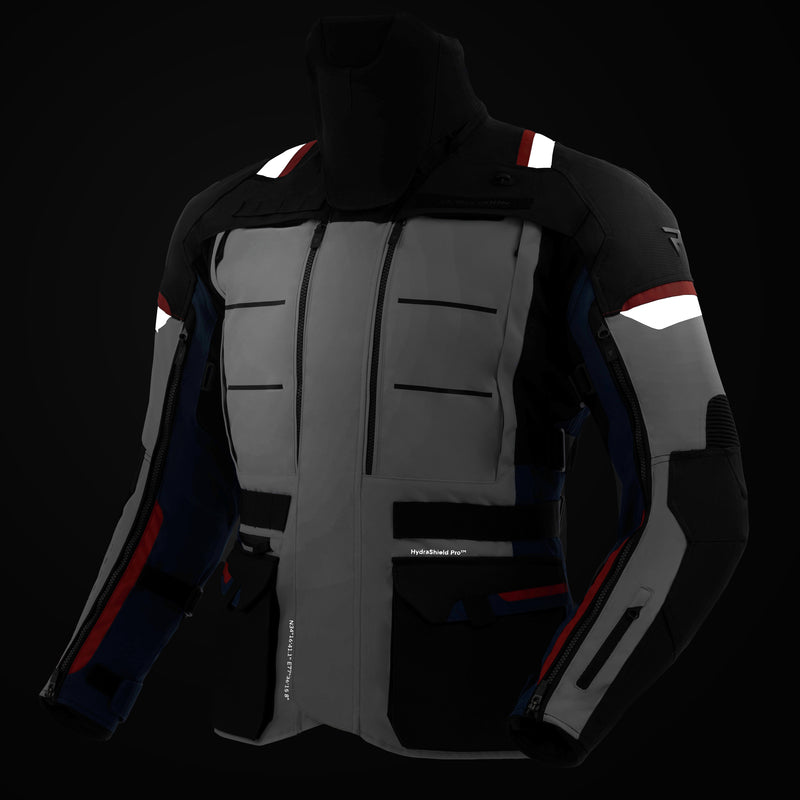 Rebelhorn Cubby 5 Textile Jacket Blue / Grey / Red FREE UK Delivery, FREE 365 Day Returns | Moto Central