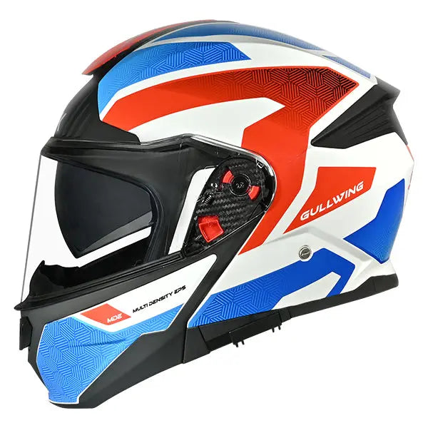 SMK Gullwing V2 Sonic GL153 White / Blue / Red FREE UK Delivery, FREE 365 Day Returns | Moto Central