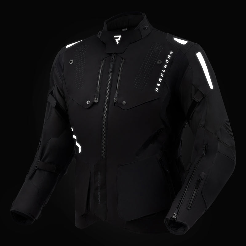 Rebelhorn Hiker 4 Textile Jacket Black FREE UK Delivery, FREE 365 Day Returns | Moto Central