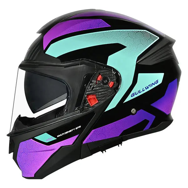 SMK Gullwing V2 Sonic GL295 Black / Purple / Teal FREE UK Delivery, FREE 365 Day Returns | Moto Central