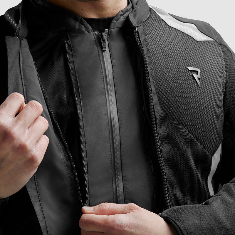Rebelhorn Jax Textile Jacket Black / Grey FREE UK Delivery, FREE 365 Day Returns | Moto Central
