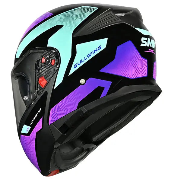 SMK Gullwing V2 Sonic GL295 Black / Purple / Teal FREE UK Delivery, FREE 365 Day Returns | Moto Central