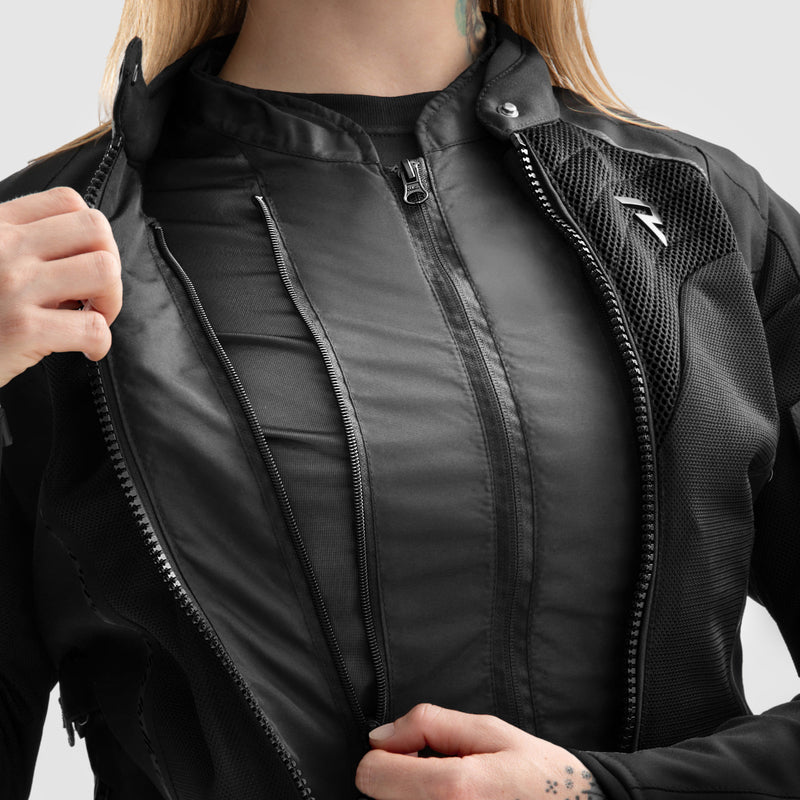 Rebelhorn Jax Ladies Textile Jacket Black FREE UK Delivery, FREE 365 Day Returns | Moto Central