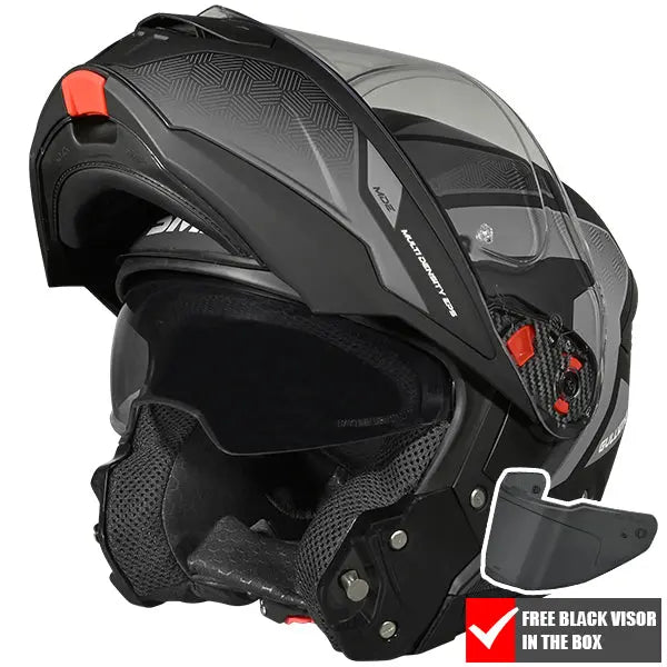62cm motorcycle smk helmet SMK Gullwing V2 Sonic MA266 Matt Black/Anthracite FREE UK Delivery