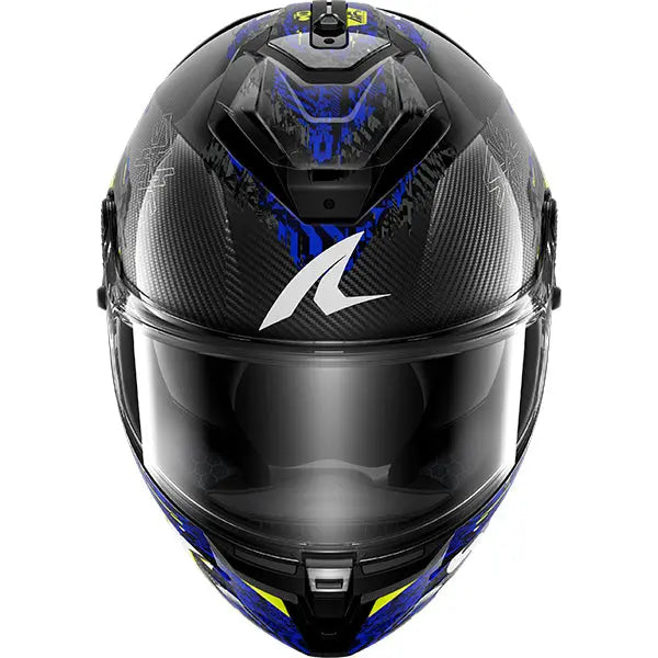 Shark Spartan GT PRO Carbon Speed-VIB Carbon / Anthracite / Blue FREE UK Delivery, FREE 365 Day Returns | Moto Central