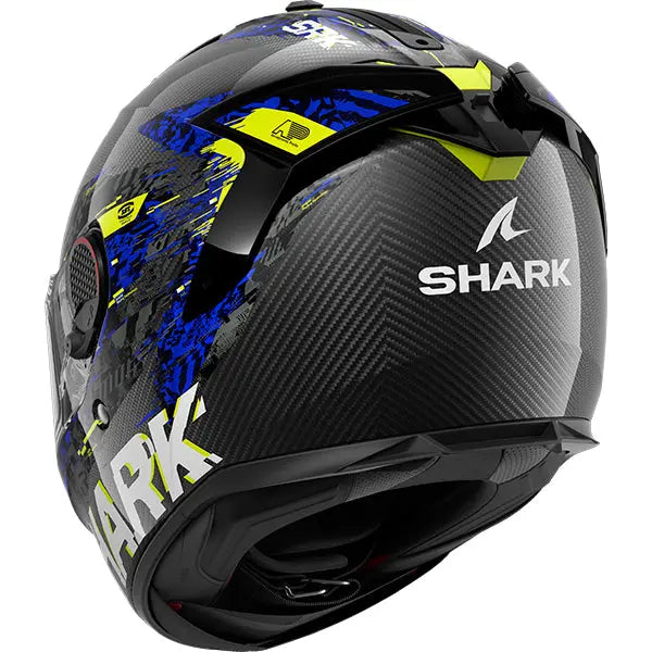 Shark Spartan GT PRO Carbon Speed-VIB Carbon / Anthracite / Blue FREE UK Delivery, FREE 365 Day Returns | Moto Central